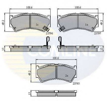 COMLINE CBP3883 Комплект гальмівних колодок, дискове гальмо