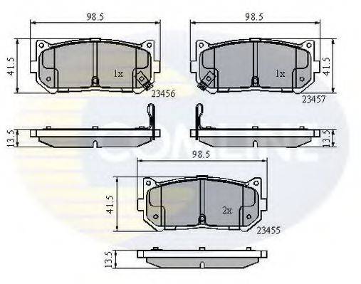 COMLINE CBP3906 Комплект гальмівних колодок, дискове гальмо