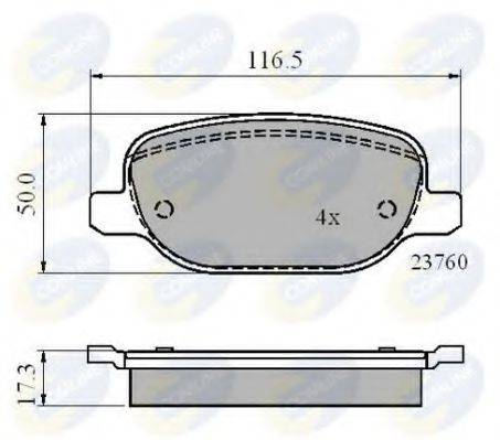 COMLINE CBP01769 Комплект гальмівних колодок, дискове гальмо