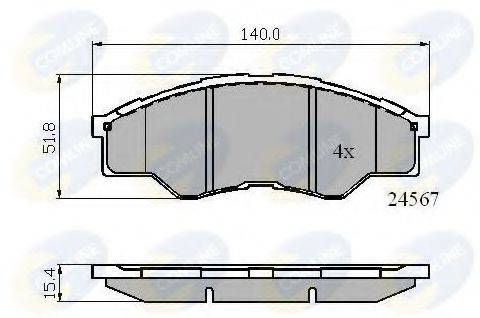 COMLINE CBP01773 Комплект гальмівних колодок, дискове гальмо