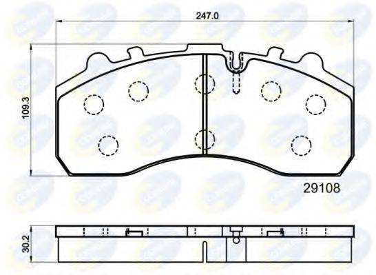 COMLINE CBP9042MK Комплект гальмівних колодок, дискове гальмо