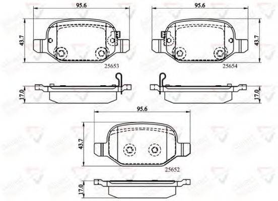 COMLINE ADB32139 Комплект гальмівних колодок, дискове гальмо