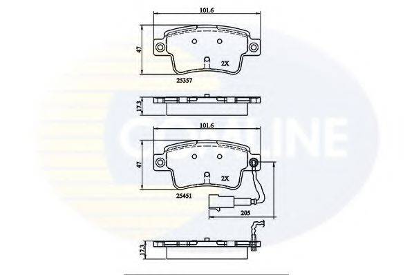 COMLINE CBP21528 Комплект гальмівних колодок, дискове гальмо