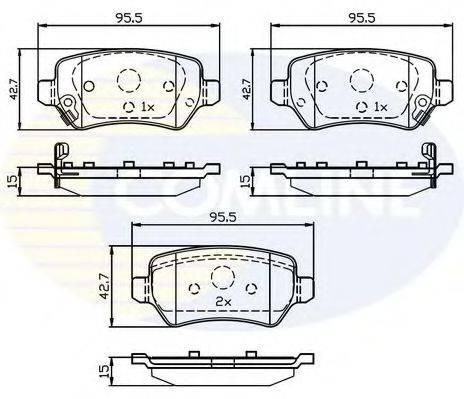 COMLINE CBP32239 Комплект гальмівних колодок, дискове гальмо