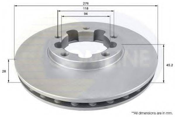 COMLINE ADC0280V гальмівний диск