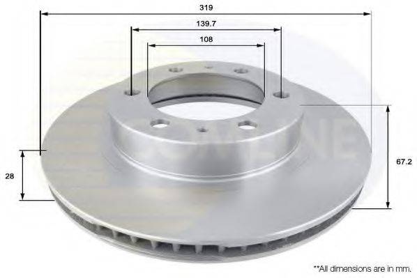 COMLINE ADC2509V гальмівний диск