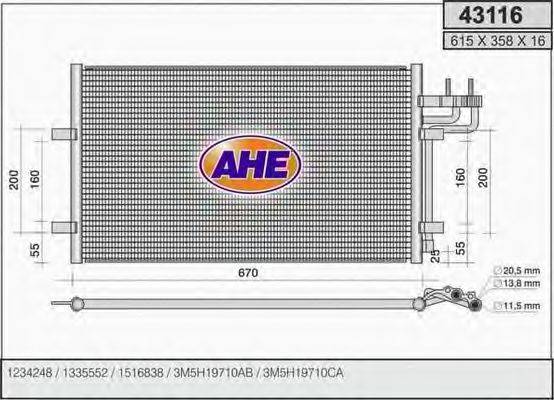 AHE 43116 Конденсатор, кондиціонер