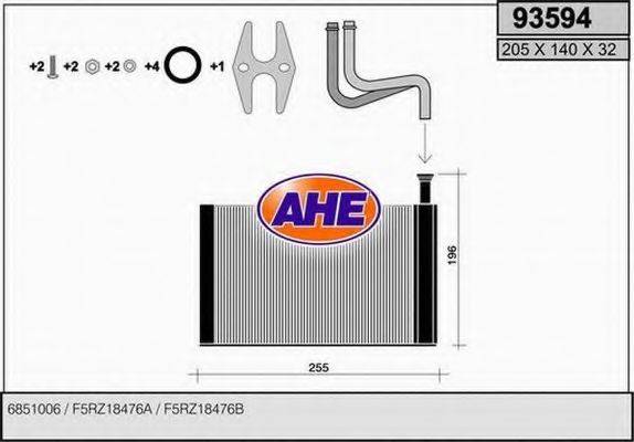 AHE 93594 Теплообмінник, опалення салону