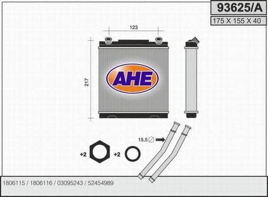 AHE 93625A Теплообмінник, опалення салону