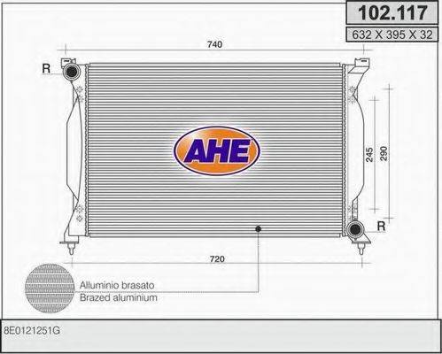 AHE 102117 Радіатор, охолодження двигуна