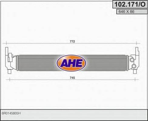 AHE 102171O Радіатор, охолодження двигуна