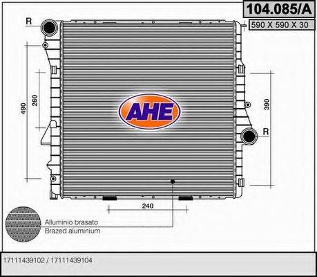 AHE 104085A Радіатор, охолодження двигуна