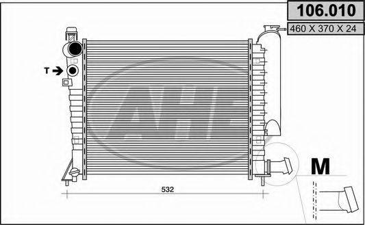 AHE 106010 Радіатор, охолодження двигуна