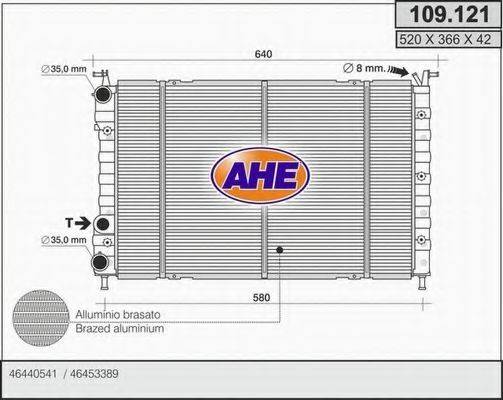 AHE 109121 Радіатор, охолодження двигуна