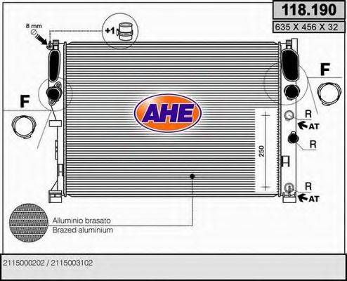 AHE 118190 Радіатор, охолодження двигуна