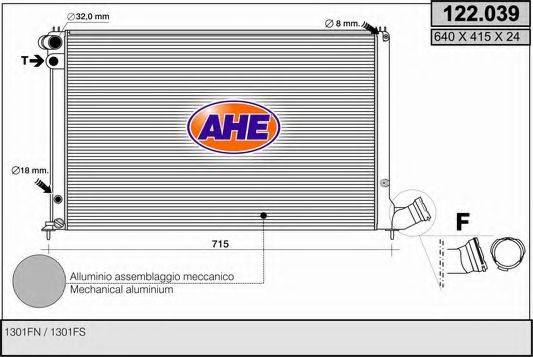 AHE 122039 Радіатор, охолодження двигуна