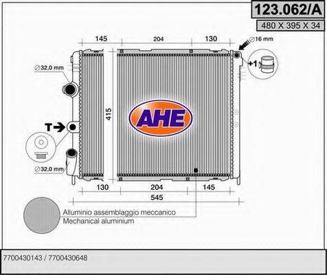 AHE 123062A Радіатор, охолодження двигуна