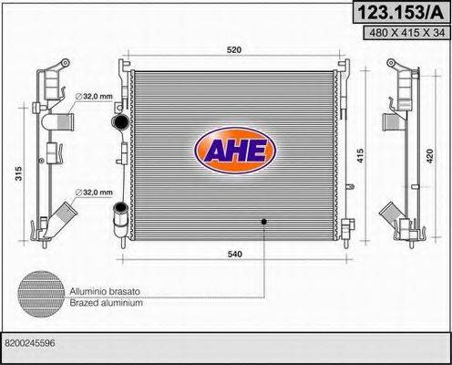 AHE 123153A Радіатор, охолодження двигуна