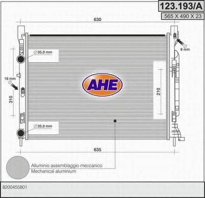 AHE 123193A Радіатор, охолодження двигуна