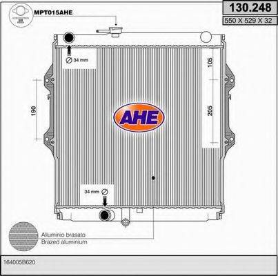 AHE 130248 Радіатор, охолодження двигуна