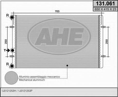 AHE 131061 Радіатор, охолодження двигуна