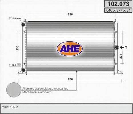 AHE 102073 Радіатор, охолодження двигуна