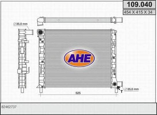 AHE 109040 Радіатор, охолодження двигуна