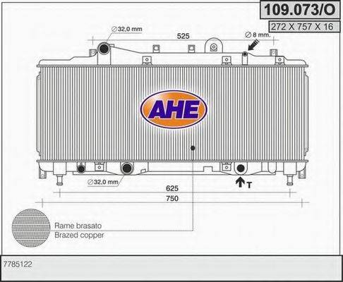 AHE 109073O Радіатор, охолодження двигуна