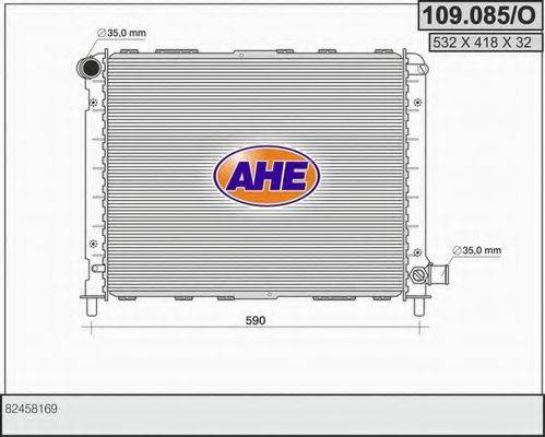 AHE 109085O Радіатор, охолодження двигуна