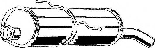 ASMET 08037 Глушник вихлопних газів кінцевий