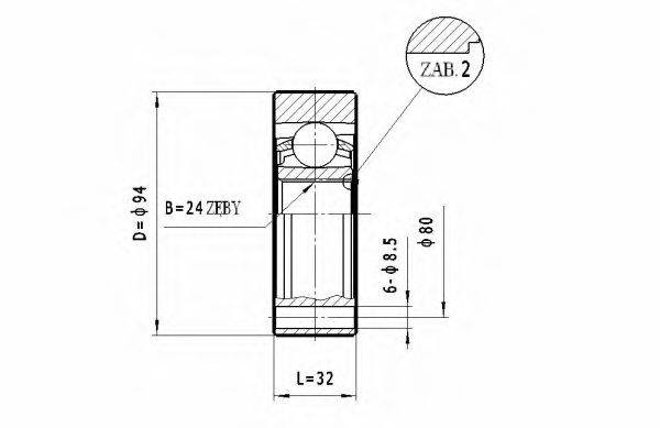 STATIM CW037 Шарнірний комплект, приводний вал