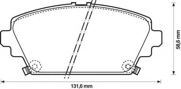 STOP 572429S Комплект гальмівних колодок, дискове гальмо