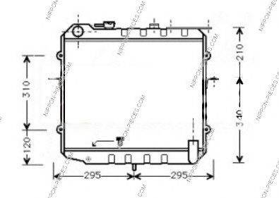 NPS K156A02 Радіатор, охолодження двигуна