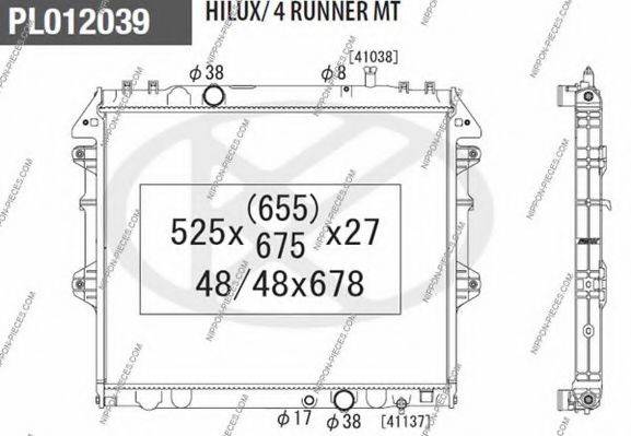 NPS T156A166 Радіатор, охолодження двигуна