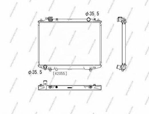 NPS M156A77 Радіатор, охолодження двигуна