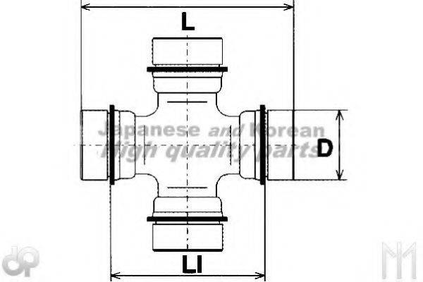 ASHUKI 08763003 Шарнір, поздовжній вал