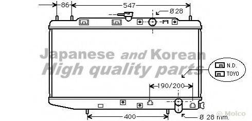 ASHUKI H55401 Радіатор, охолодження двигуна