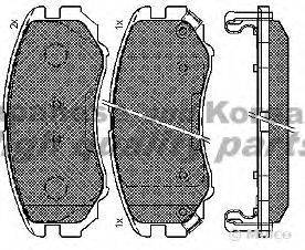 ASHUKI I04250 Комплект гальмівних колодок, дискове гальмо