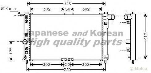 ASHUKI J20401 Радіатор, охолодження двигуна