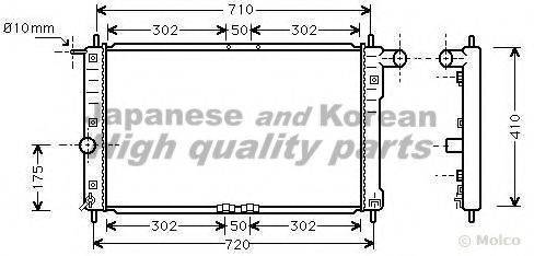 ASHUKI J21001 Радіатор, охолодження двигуна