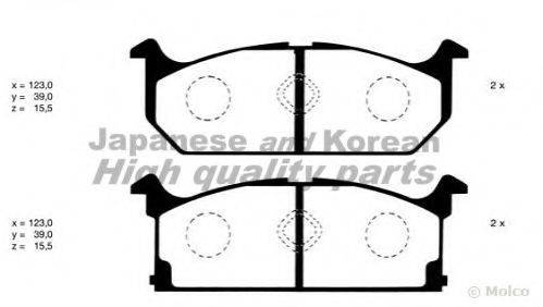 ASHUKI K01204 Комплект гальмівних колодок, дискове гальмо