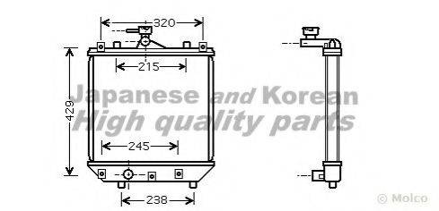 ASHUKI K45330 Радіатор, охолодження двигуна