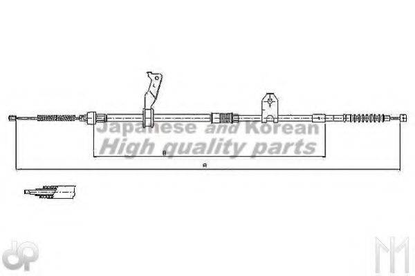 ASHUKI T08031 Трос, стоянкова гальмівна система