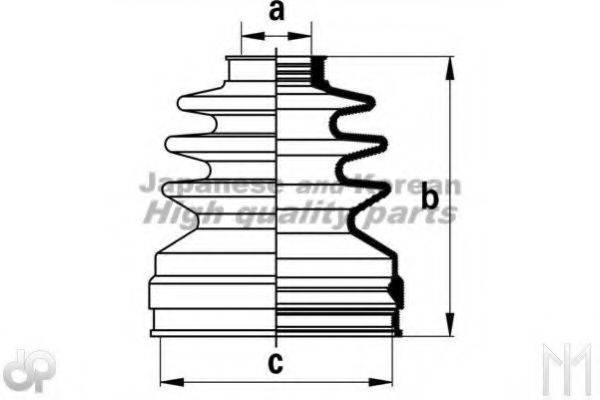 ASHUKI T52202 Комплект пильника, приводний вал