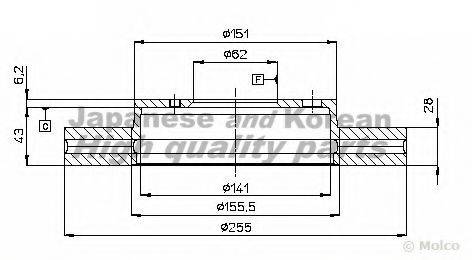 ASHUKI T60270 гальмівний диск