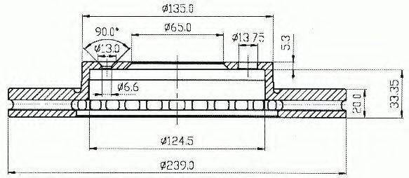 VEMA 98023 гальмівний диск