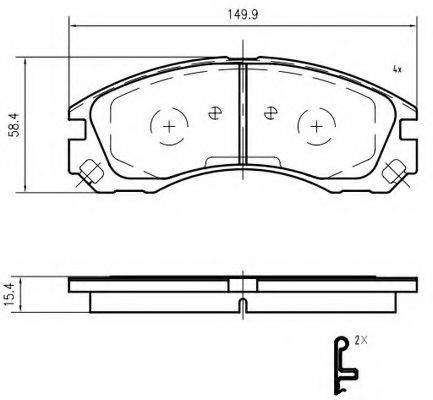 VEMA K404400 Комплект гальмівних колодок, дискове гальмо