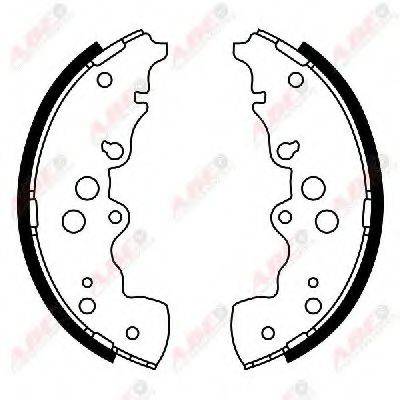 ABE C08023ABE Комплект гальмівних колодок