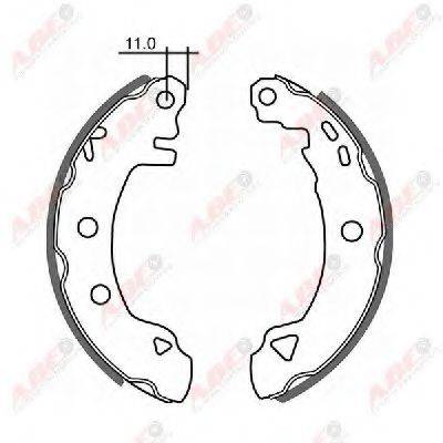 ABE C0R006ABE Комплект гальмівних колодок