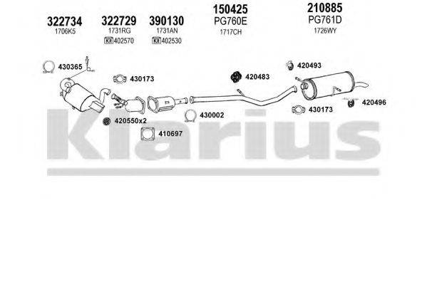 KLARIUS 631277E Система випуску ОГ